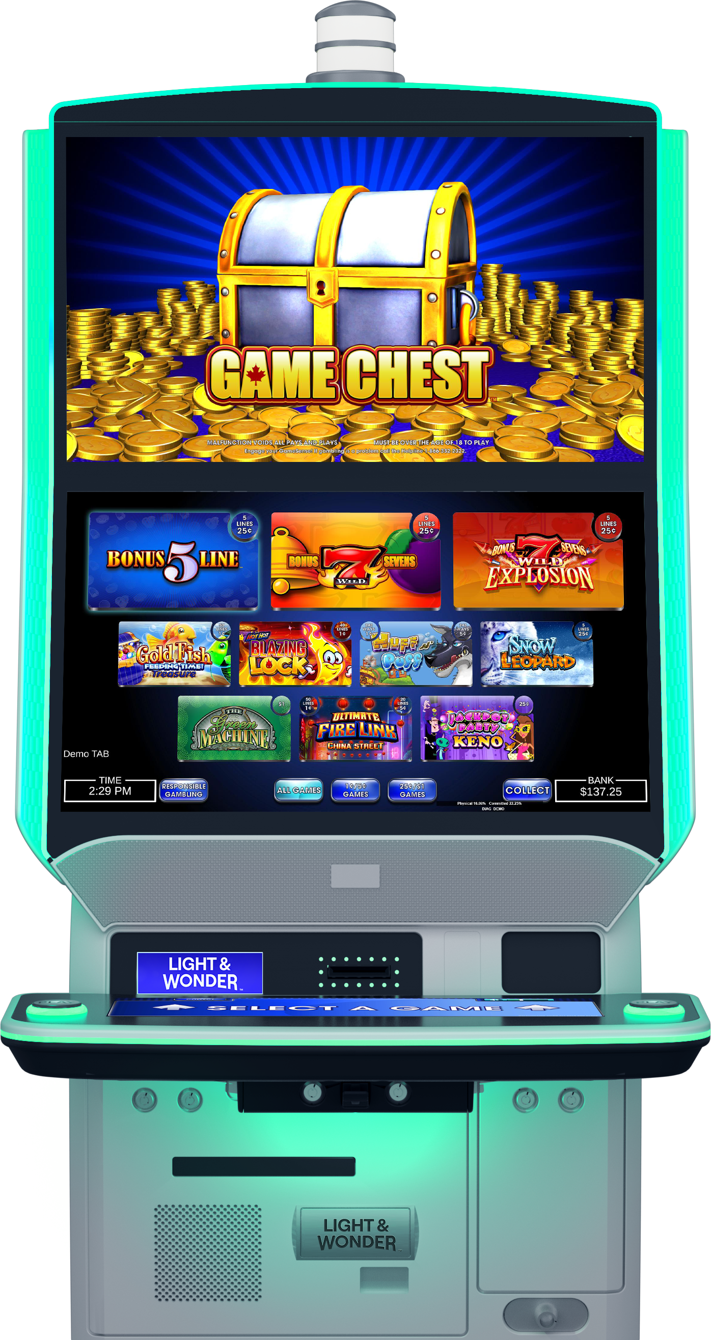 AGLC Kascada Dual Screen Game Set 1 Cabinet